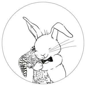 Muurcirkel konijn knuffel
