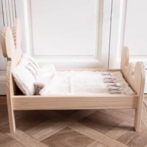 konijnen bed met linnengoed