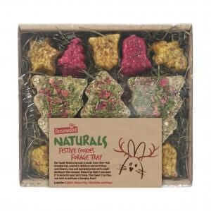 Rosewood Naturals knaagdier feestelijke koekjes snuffel tray